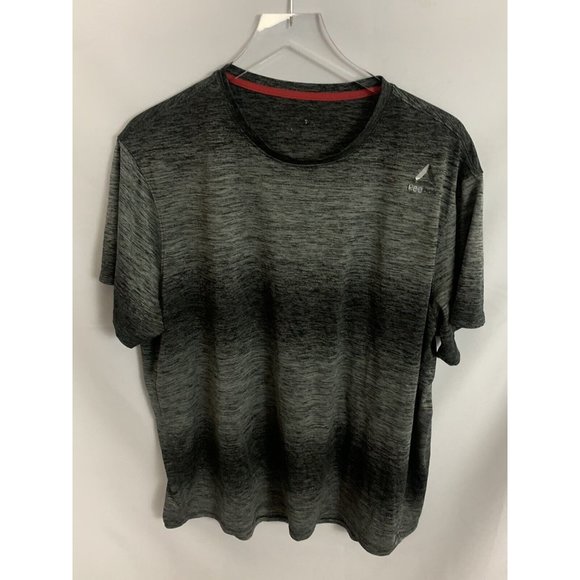 Reebok Men’s 2XL Gray Color Fade Stripe Active Gym Training Shirt - Picture 1 of 5